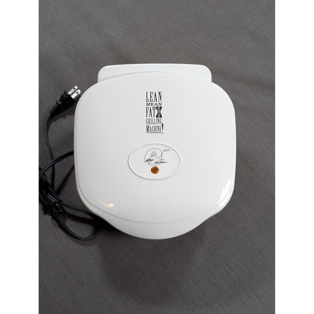 George Foreman Grill GR10A Lean Mean Fat Reducing Grilling Machine White 9x9